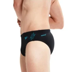 Speedo 7cm Splice Briefs - Hyperboom Black/Bolt -Swimmer Store 00301715147 4