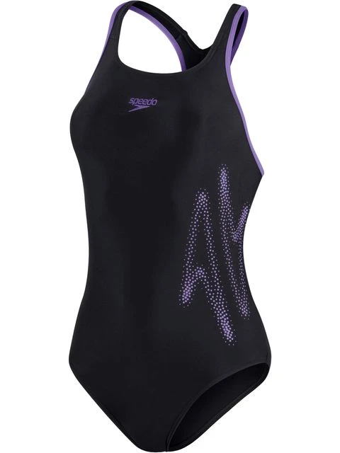 Speedo Racerback One Piece - Boom Logo/Miami Lilac 1 Speedo Racerback One Piece - Boom Logo/Miami Lilac