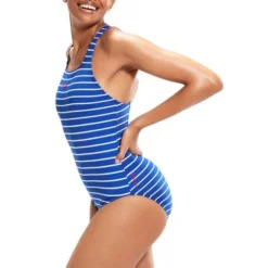Speedo Medalist One Piece - Chroma Blue/White -Swimmer Store 00305314358 2