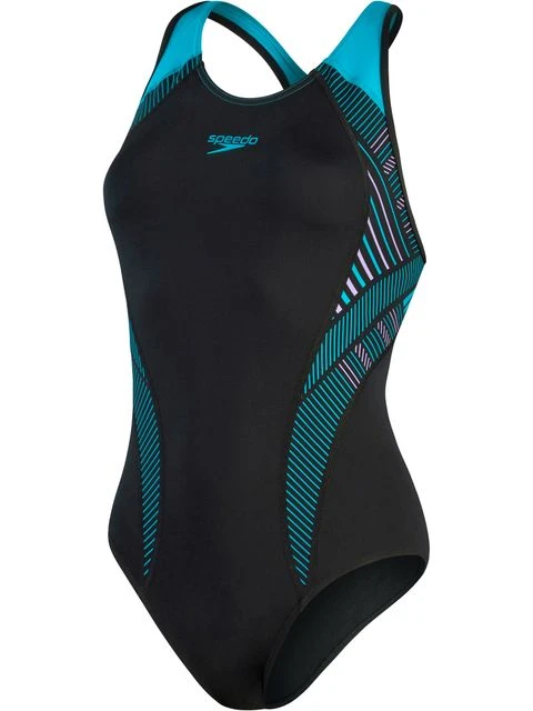 Speedo Laneback One Piece - Aquarium/Miami Lilac 1 Speedo Laneback One Piece - Aquarium/Miami Lilac