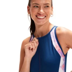 Speedo Panel Hydrasuit One Piece - Soft Coral/Miami Lilac -Swimmer Store 00309114496 5