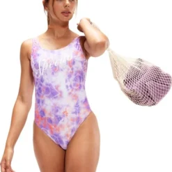 Speedo Deep U-Back One Piece - Miami Lilac/Soft Coral -Swimmer Store 00313414520 5