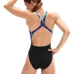 Speedo Powerback One Piece - Chroma Blue/Aquarium/Bright Zest -Swimmer Store 00314815196 2