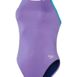 Speedo Lattice Back One Piece - Miami Lilac/Aquarium