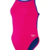 Speedo V-Back One Piece - Electric Pink/Chroma Blue