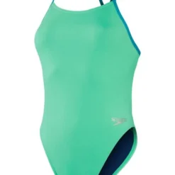 Speedo Tie Back One Piece - Fake Green/Aquarium