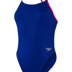 Speedo Tie Back One Piece - Chroma Blue/Electric Pink
