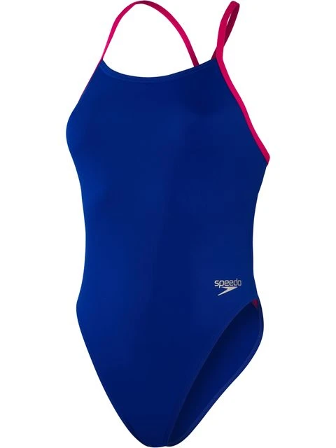 Speedo Tie Back One Piece - Chroma Blue/Electric Pink 1 Speedo Tie Back One Piece - Chroma Blue/Electric Pink