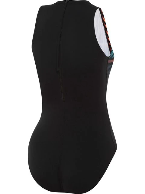 Speedo Hydrasuit One Piece - Black/Siren Red 2 Speedo Hydrasuit One Piece - Black/Siren Red - Image 2