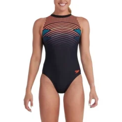 Speedo Hydrasuit One Piece - Black/Siren Red 6 Speedo Hydrasuit One Piece - Black/Siren Red -Swimmer Store 00339815802 2