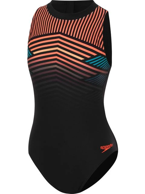 Speedo Hydrasuit One Piece - Black/Siren Red 1 Speedo Hydrasuit One Piece - Black/Siren Red