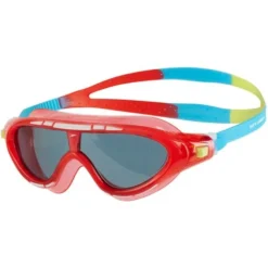 Speedo Junior Biofuse Rift Swim Mask - Smoke/Lava Red/Japan Blue