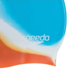 Speedo Multi Colour Swim Cap - Hypersonic Blue/Volcanic Orange -Swimmer Store 06169f937 2
