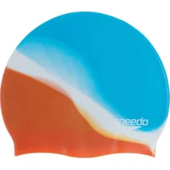 Speedo Multi Colour Swim Cap - Hypersonic Blue/Volcanic Orange