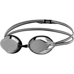 Speedo Opal Mirrored Goggles - Black & Silver