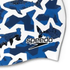 Speedo Junior Digital Printed Swim Cap - Chrome Blue/Ammonite 5 Speedo Junior Digital Printed Swim Cap - Chrome Blue/Ammonite -Swimmer Store 0838614634 2