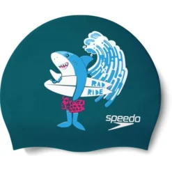 Speedo Junior Digital Printed Swim Cap - New Torquoise/Azure