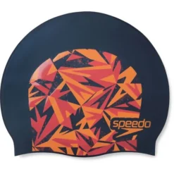 Speedo Boom Junior Swim Cap - Papaya Punch/Siren Red