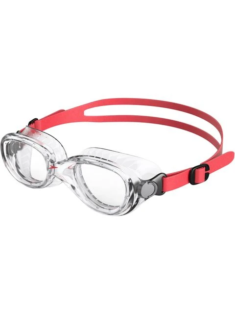 Speedo Futura Classic Junior Clear Goggles - Lava Red & Clear 1 Speedo Futura Classic Junior Clear Goggles - Lava Red & Clear