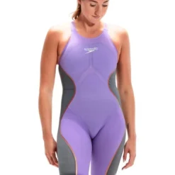 Speedo Fastskin LZR Pure Intent Openback Kneeskin - Purple Reign -Swimmer Store 11974h545 2