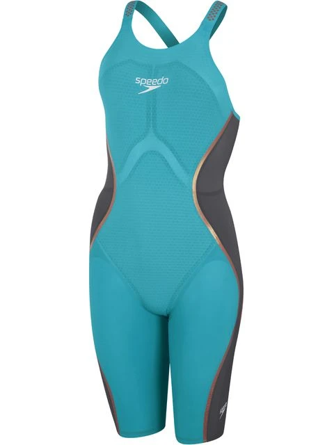 Speedo Fastskin LZR Pure Intent Openback Kneeskin - Aqua Beam 1 Speedo Fastskin LZR Pure Intent Openback Kneeskin - Aqua Beam