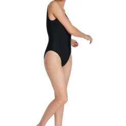 Speedo Logo Deep U-Back One Piece - Black 15 Speedo Logo Deep U-Back One Piece - Black -Swimmer Store 123693503 5