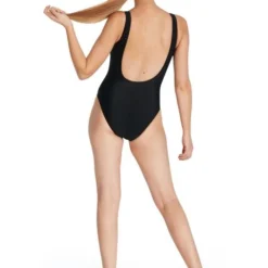 Speedo Logo Deep U-Back One Piece - Black 16 Speedo Logo Deep U-Back One Piece - Black -Swimmer Store 123693503 6