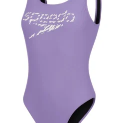 Speedo Logo Deep U-Back One Piece - Miami Lilac