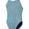 Speedo Tie Back One Piece - Miami Lilac/Fake Green
