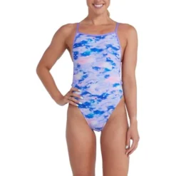 Speedo V-Back One Piece - Miami Lilac/Royal Purple