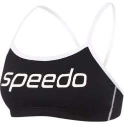 Speedo Crop Top - Black/White