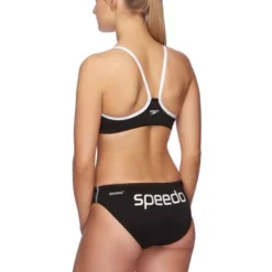 Speedo Crop Top - Black/White -Swimmer Store 133053503 3