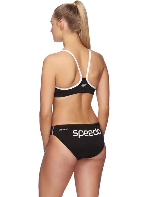 Speedo Endurance+ Basic Bikini Bottoms - Black/White 4 Speedo Endurance+ Basic Bikini Bottoms - Black/White - Image 4