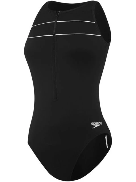 Speedo Spirit Turbo One Piece - Black/White 1 Speedo Spirit Turbo One Piece - Black/White