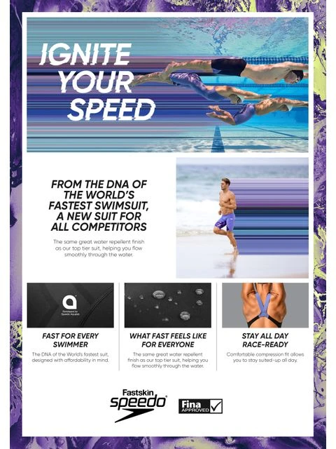 Speedo Fastskin LZR Ignite Jammers - Miami Lilac/Spritz/Violet 10 Speedo Fastskin LZR Ignite Jammers - Miami Lilac/Spritz/Violet - Image 10