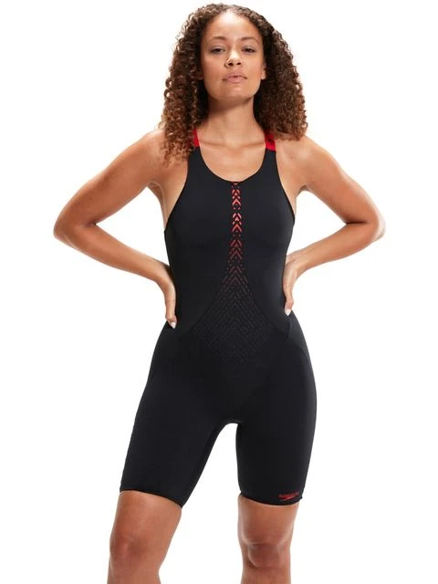 Speedo HydroPro Kneelength - Black/Red 2 Speedo HydroPro Kneelength - Black/Red - Image 2