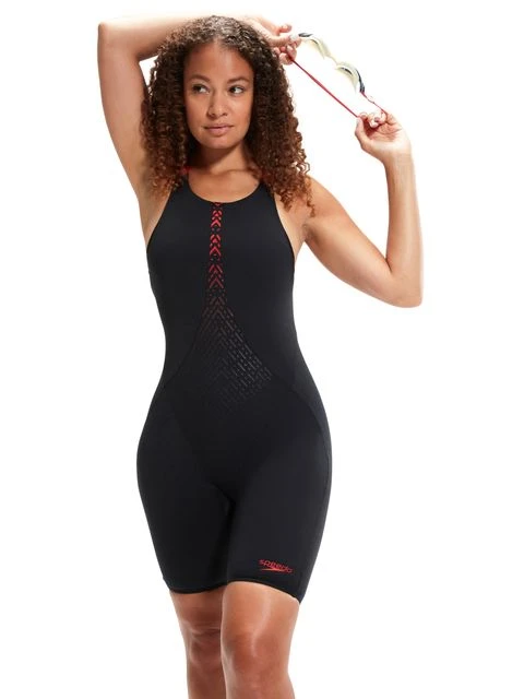 Speedo HydroPro Kneelength - Black/Red 3 Speedo HydroPro Kneelength - Black/Red - Image 3