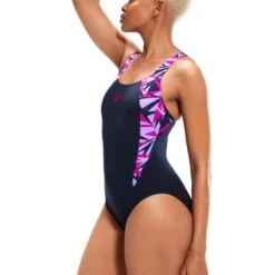 Speedo Muscleback Splice One Piece - Hyperboom Berry/Miami Lilac -Swimmer Store 1347014441 2
