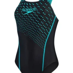 Speedo Medley One Piece - Black/Aquarium