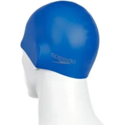 Speedo Plain Moulded Swim Cap - Neon Blue -Swimmer Store 709842610 1