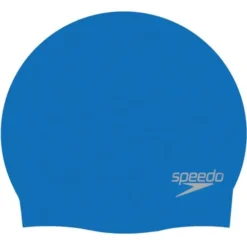 Speedo Plain Moulded Swim Cap - Neon Blue