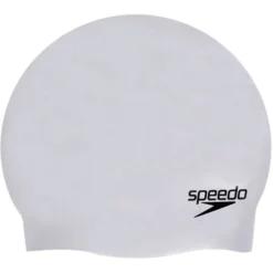 Speedo Plain Moulded Swim Cap - Chrome
