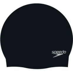 Speedo Plain Moulded Swim Cap - Black