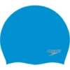 Speedo Plain Moulded Swim Cap - Blue/Chrome