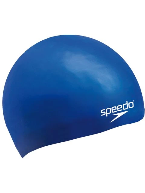 Speedo Junior Plain Moulded Swim Cap - Royal 1 Speedo Junior Plain Moulded Swim Cap - Royal