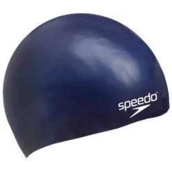 Speedo Junior Plain Moulded Swim Cap - Navy