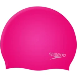 Speedo Junior Plain Moulded Swim Cap - Pink