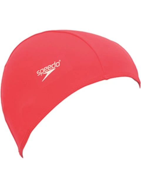 Speedo Polyester Swim Cap - Red 1 Speedo Polyester Swim Cap - Red