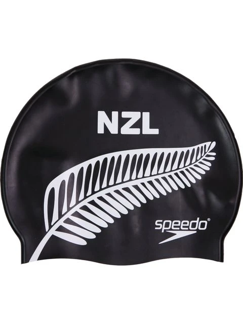 Speedo Moulded Silicone Swim Cap - New Zealand 1 Speedo Moulded Silicone Swim Cap - New Zealand