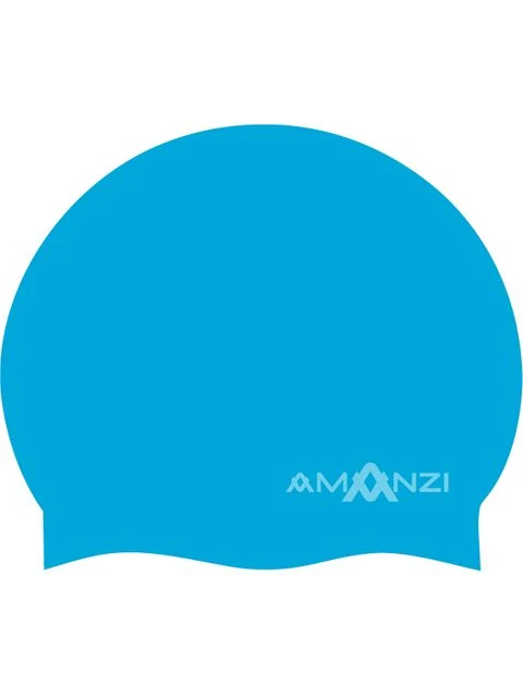 AMANZI Signature Swim Cap - Blue 1 AMANZI Signature Swim Cap - Blue